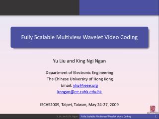 Fully Scalable Multiview Wavelet Video Coding