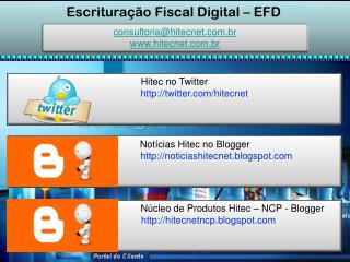 Escrituração Fiscal Digital – EFD