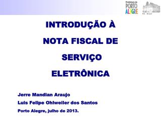 INTRODUÇÃO À NOTA FISCAL DE SERVIÇO ELETRÔNICA