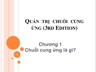 Quản trị chuỗi cung ứng (3rd Edition)