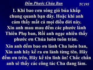 Ðếm Phước Chúa Ban