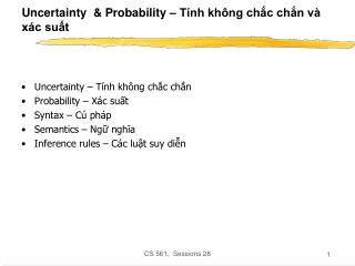 Uncertainty &amp; Probability – Tính không chắc chắn và xác suất