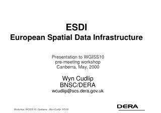 ESDI European Spatial Data Infrastructure