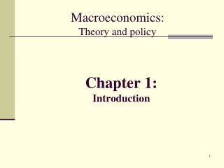 Chapter 1: Introduction