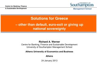 Solutions for Greece – other than default, euro-exit or giving up national sovereignty