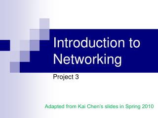 Introduction to Networking