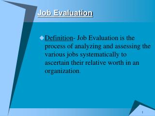 Job Evaluation