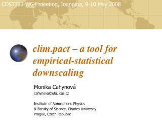 clim.pact – a tool for empirical - statistical downscaling