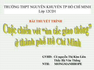 BÀI THUYẾT TRÌNH