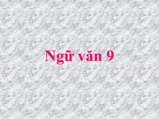 Ngữ văn 9