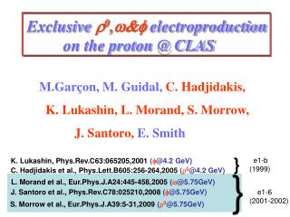 M.Garçon, M. Guidal, C. Hadjidakis, K. Lukashin, L. Morand, S. Morrow,