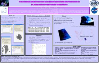 Tools for working with the Geoscience Laser Altimeter System (GLAS) Data Products from the