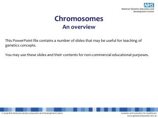 Chromosomes An overview