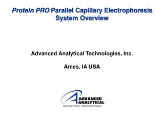 Protein PRO Parallel Capillary Electrophoresis System Overview