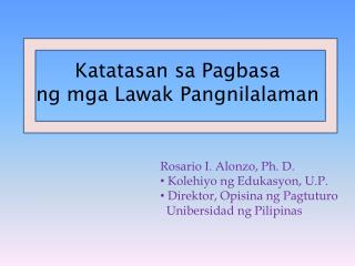 Katatasan sa Pagbasa ng mga Lawak Pangnilalaman