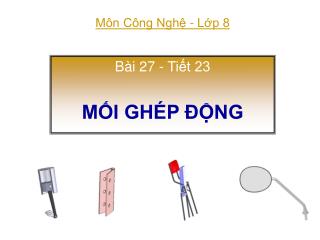 Môn Công Nghệ - Lớp 8