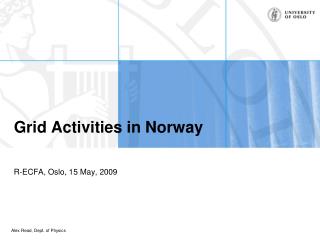Grid Activities in Norway