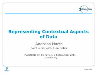 Representing Contextual Aspects of Data