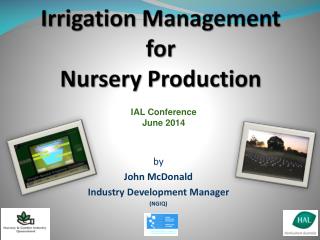 Irrigation Management for Nursery Production