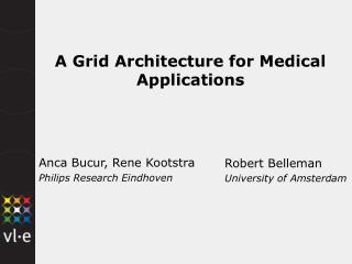 A Grid Architecture for Medical Applications