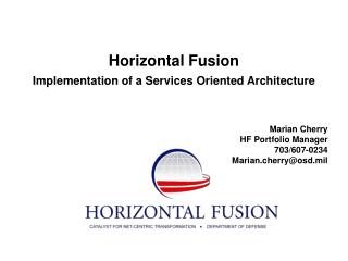 Horizontal Fusion Implementation of a Services Oriented Architecture