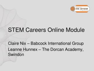 STEM Careers Online Module