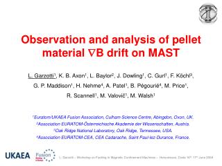 Observation and analysis of pellet material  B drift on MAST