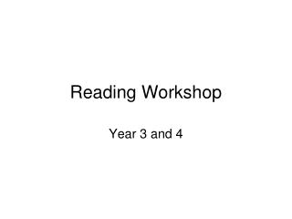 Reading Workshop