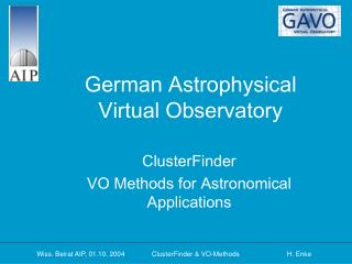 German Astrophysical Virtual Observatory