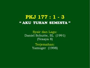 PKJ 177 : 1 - 3