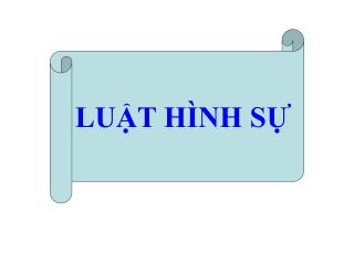 LUẬT HÌNH SỰ