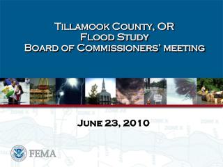 Tillamook County, OR Flood Study Board of Commissioners’ meeting