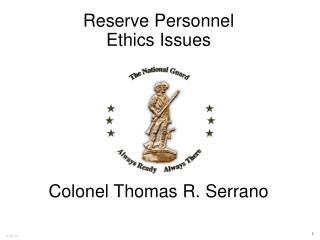 Reserve Personnel Ethics Issues