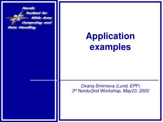 Application examples