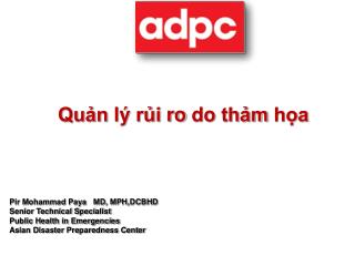 Quản lý rủi ro do thảm họa