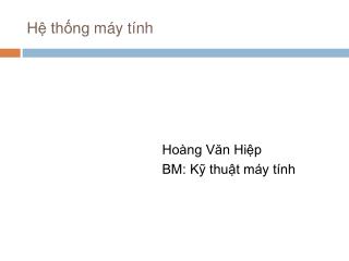 Hệ thống máy tính