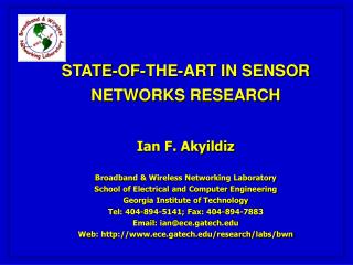 SENSOR NETWORKS