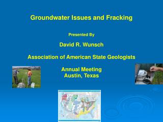 Groundwater Issues and Fracking