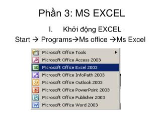 Phần 3: MS EXCEL