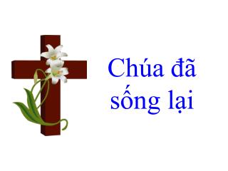 CHÚA ĐÃ SỐNG LẠI