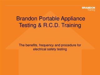 Brandon Portable Appliance Testing & R.C.D. Training