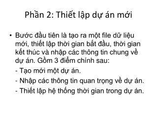 Phần 2: Thiết lập dự án mới