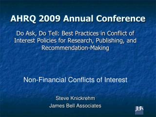 AHRQ 2009 Annual Conference