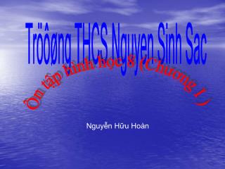 Tröôøng THCS Nguyen Sinh Sac