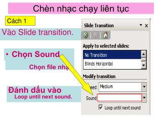 Chèn nhạc chạy liên tục