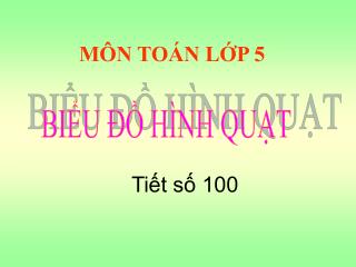 MÔN TOÁN LỚP 5