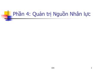 Phần 4: Quản trị Nguồn Nhân lực