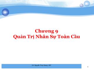 Chương 9 Quản Trị Nhân Sự Toàn Cầu