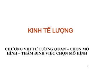 KINH TẾ LƯỢNG