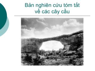 Bản nghiên cứu tóm tắt về các cây cầu